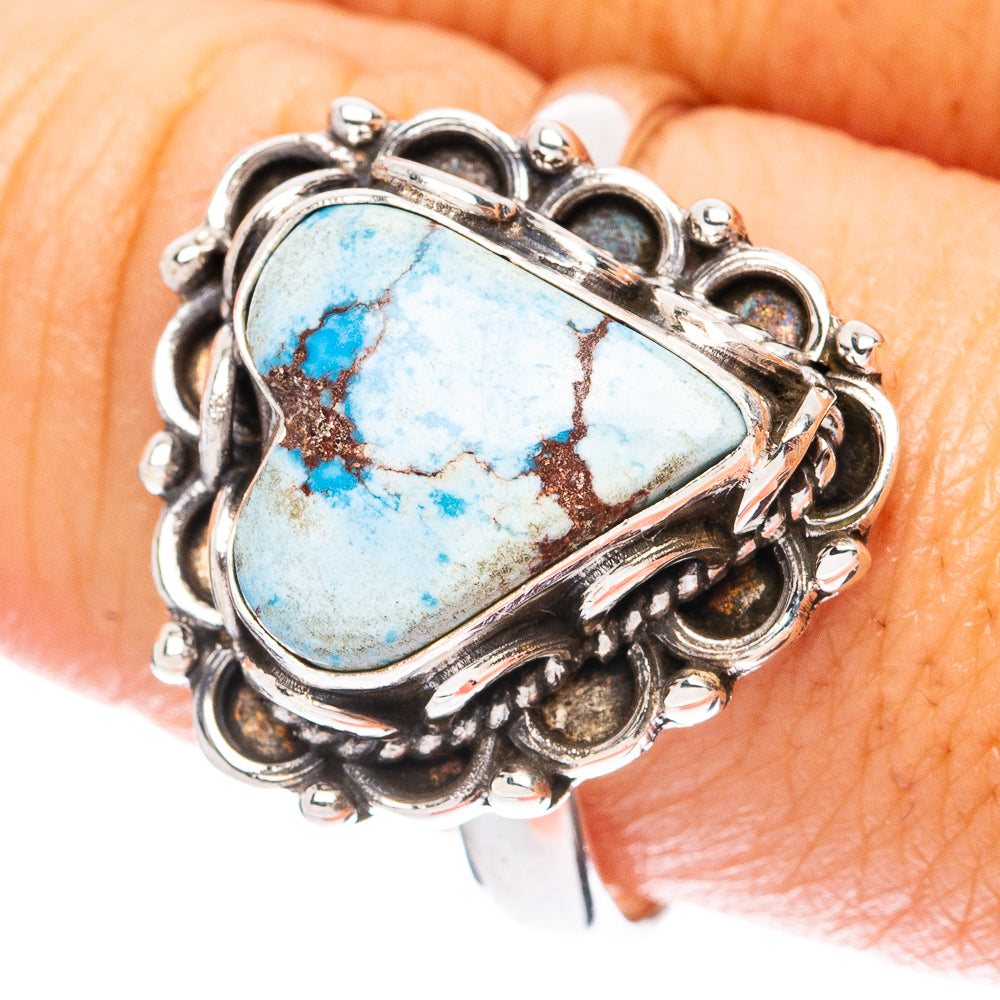 Golden Hills Turquoise Heart Ring Size 9.75 (925 Sterling Silver) R4954