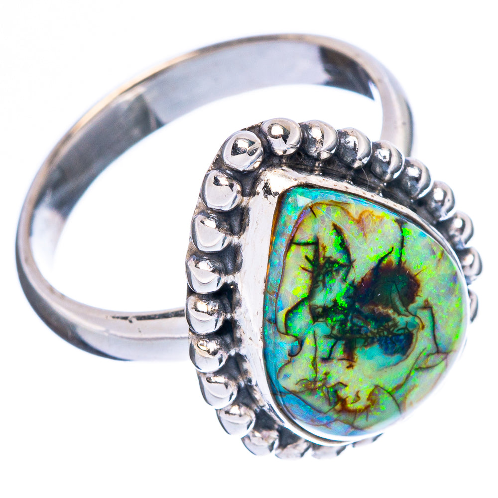 Rare Sterling Opal Ring Size 7.5 (925 Sterling Silver) R4626