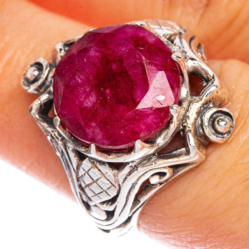 Glass Filled Ruby Ring Size 6.75 (925 Sterling Silver) R147226