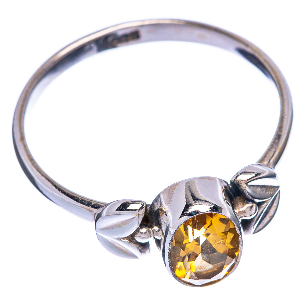 Faceted Citrine Dainty Ring Size 6.5 (925 Sterling Silver) R145651