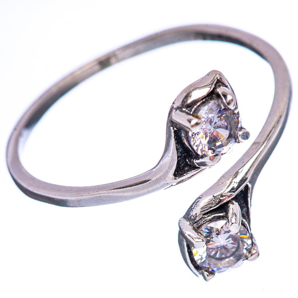 Dainty Cubic Zirconia Ring Size 8 (.925 Sterling Silver)