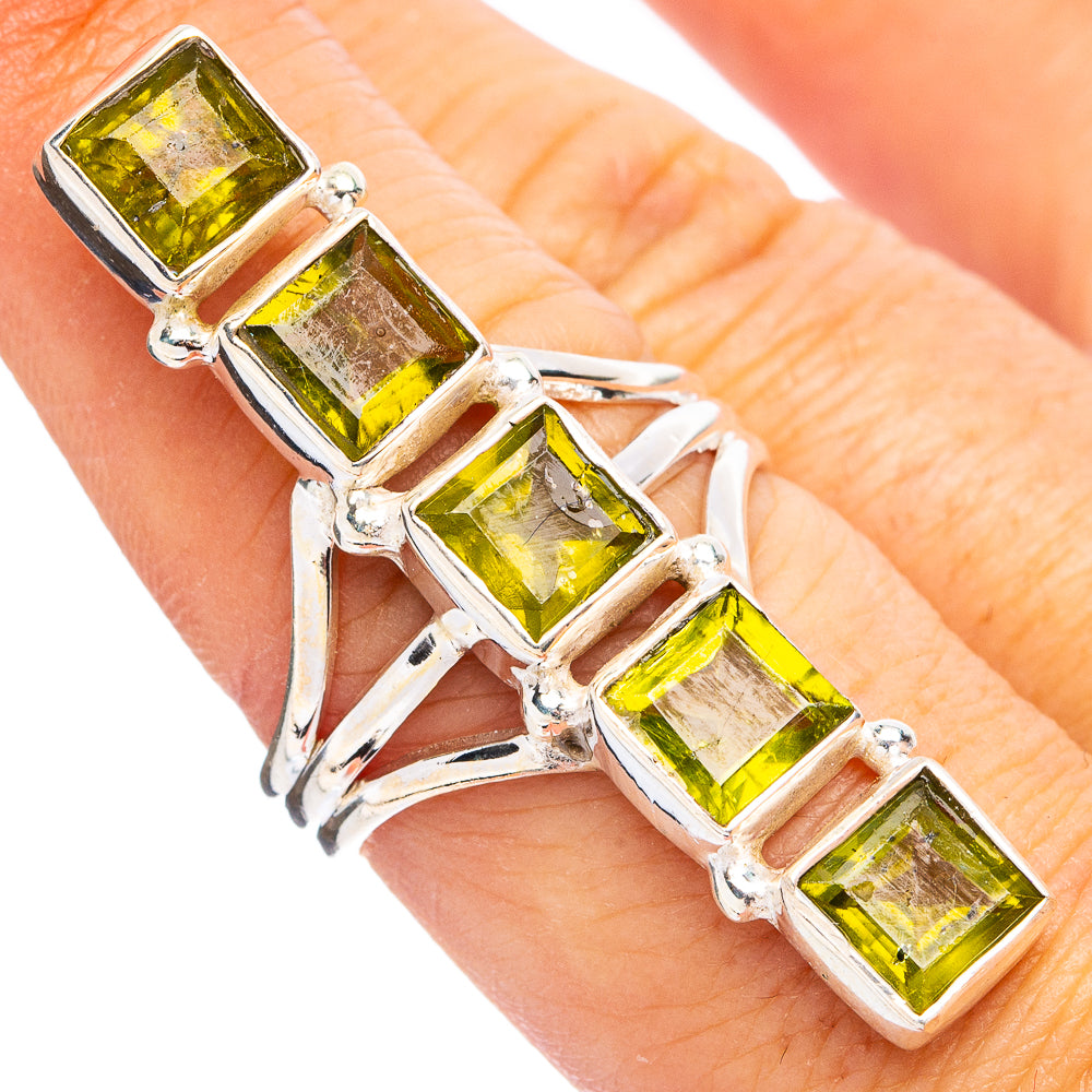 Peridot Ring Size 7.5 (.925 Sterling Silver)