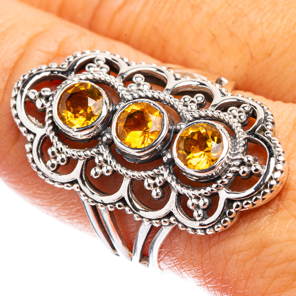 Faceted Citrine Ring Size 8.75 (925 Sterling Silver) R142691