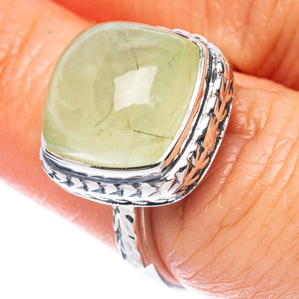Premium Prehnite 925 Sterling Silver Ring Size 7 (925 Sterling Silver) R2728