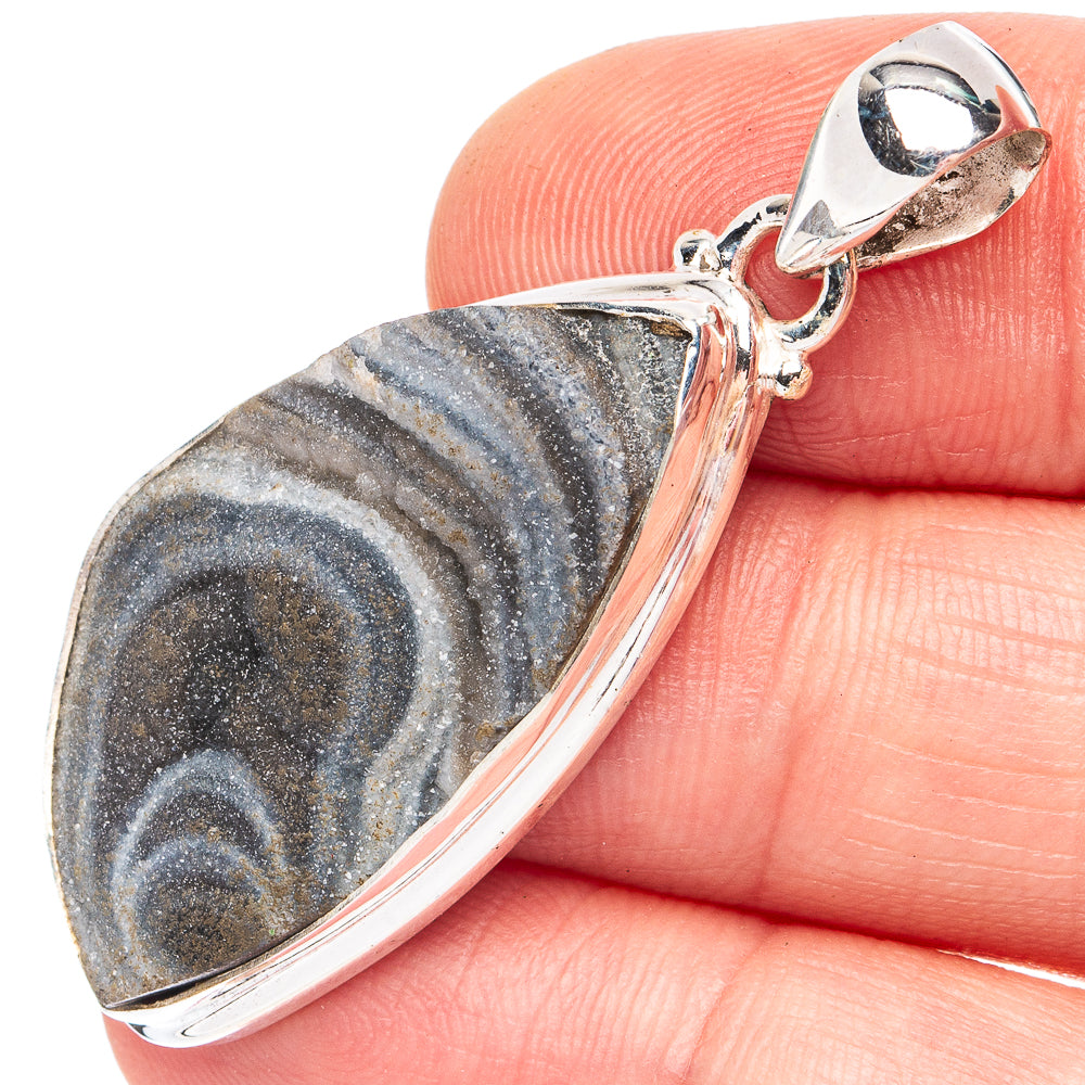 Desert Rose Druzy Pendant 1 3/4" (925 Sterling Silver) P45209