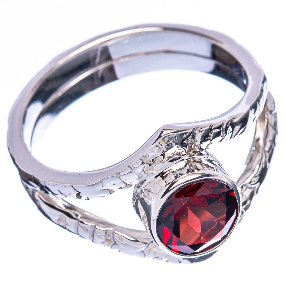 Premium Garnet 925 Sterling Silver Ring Size 7.75 Ana Co R3468