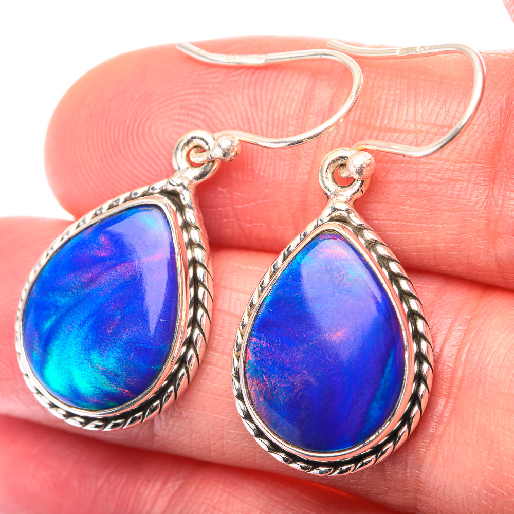 Aura Opal Earrings 1 3/8" (925 Sterling Silver) EARR432184