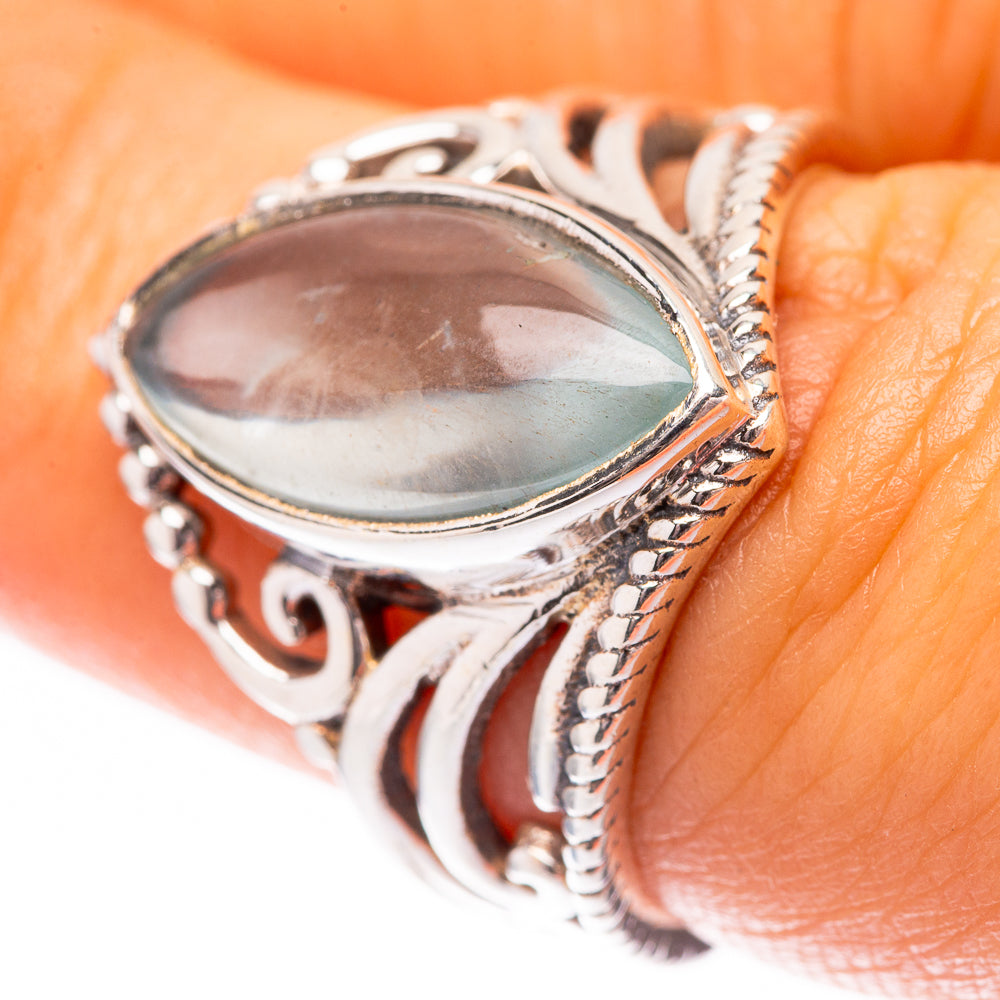 Natural Aquamarine Ring Size 7.25 (925 Sterling Silver) R140608