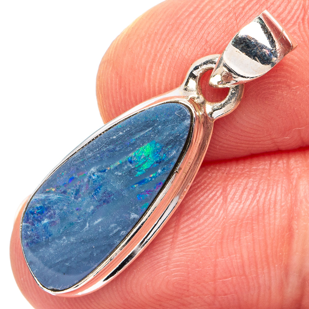 Rare Doublet Opal Pendant 1 1/4" (.925 Sterling Silver)