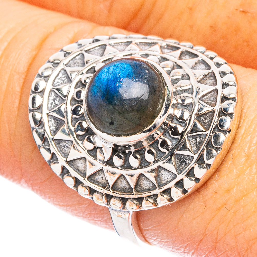 Labradorite Ring Size 8.75 (925 Sterling Silver) R4756