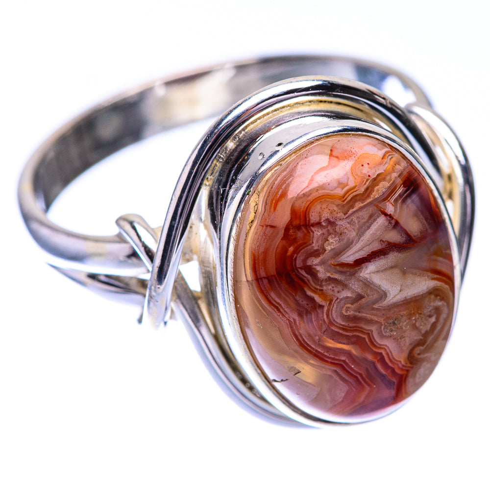 Crazy Lace Agate Ring Size 10 (925 Sterling Silver) R140685