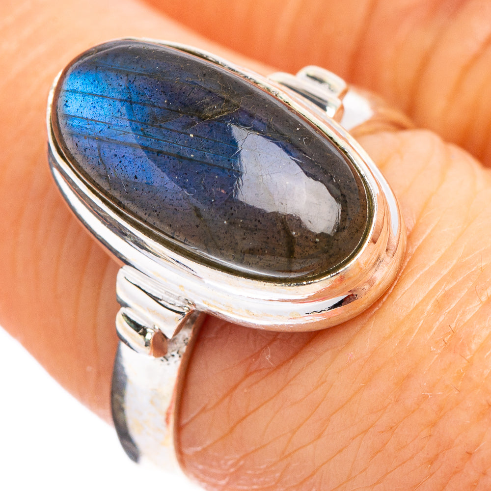 Labradorite Ring Size 7.25 (.925 Sterling Silver)