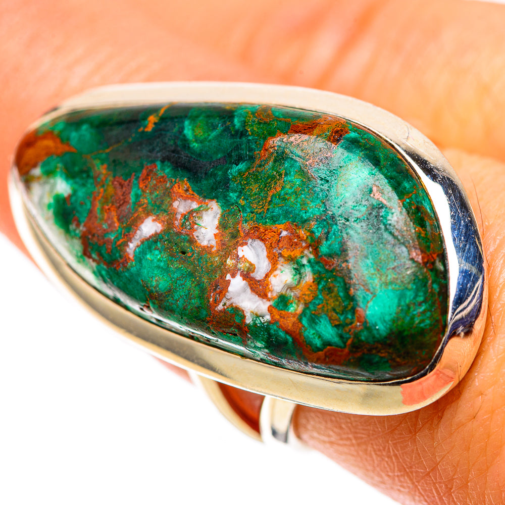 Large Chrysocolla Ring Size 8 (925 Sterling Silver) RING138577