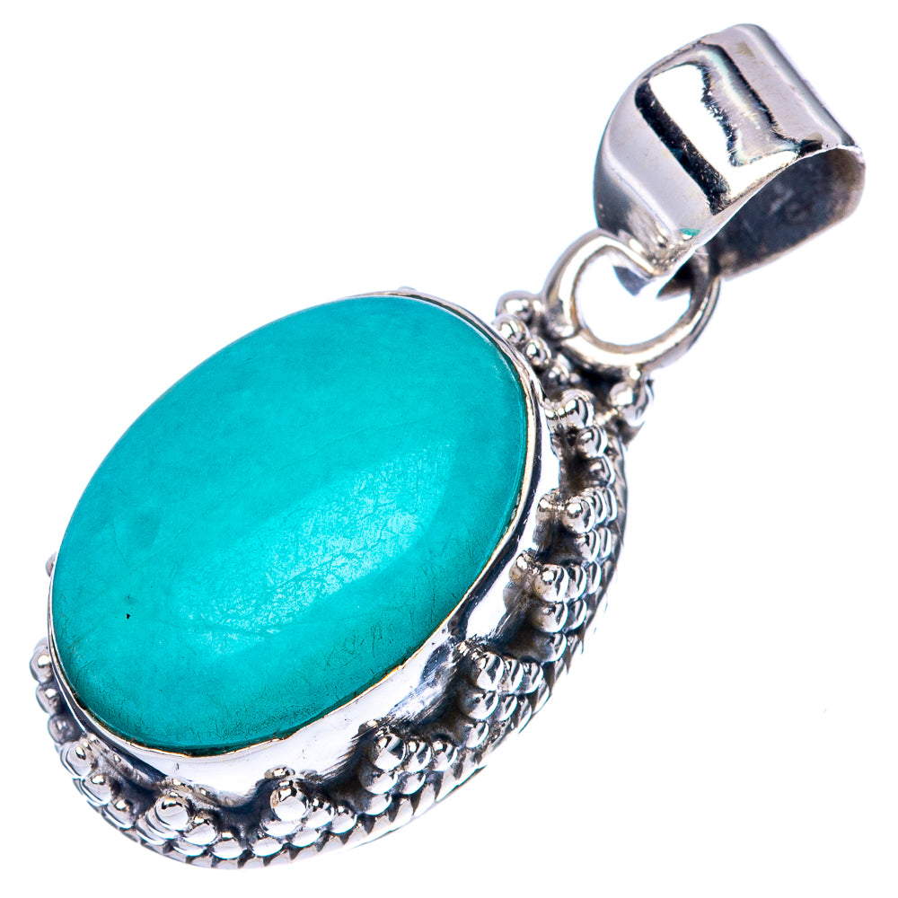 Amazonite Pendant 1 1/8" (925 Sterling Silver) P42827