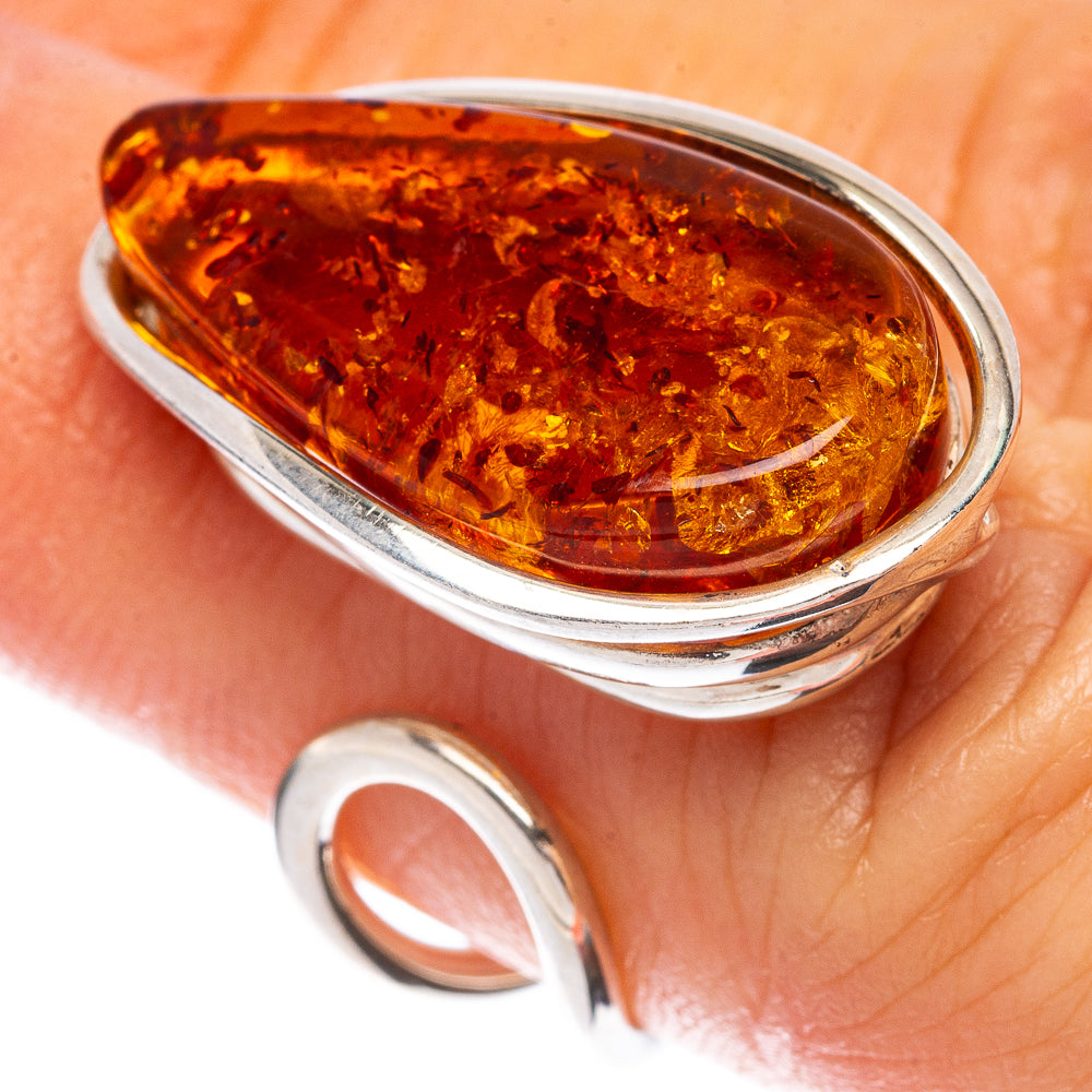 Baltic Amber Ring Size 5 (925 Sterling Silver) R1853
