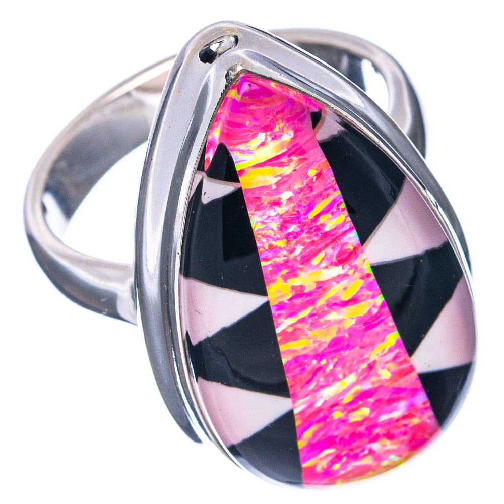 Premium Aura Opal Ring Size 7 (.925 Sterling Silver)