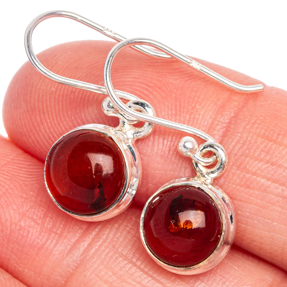 Baltic Amber Earrings 1" (925 Sterling Silver) E433543