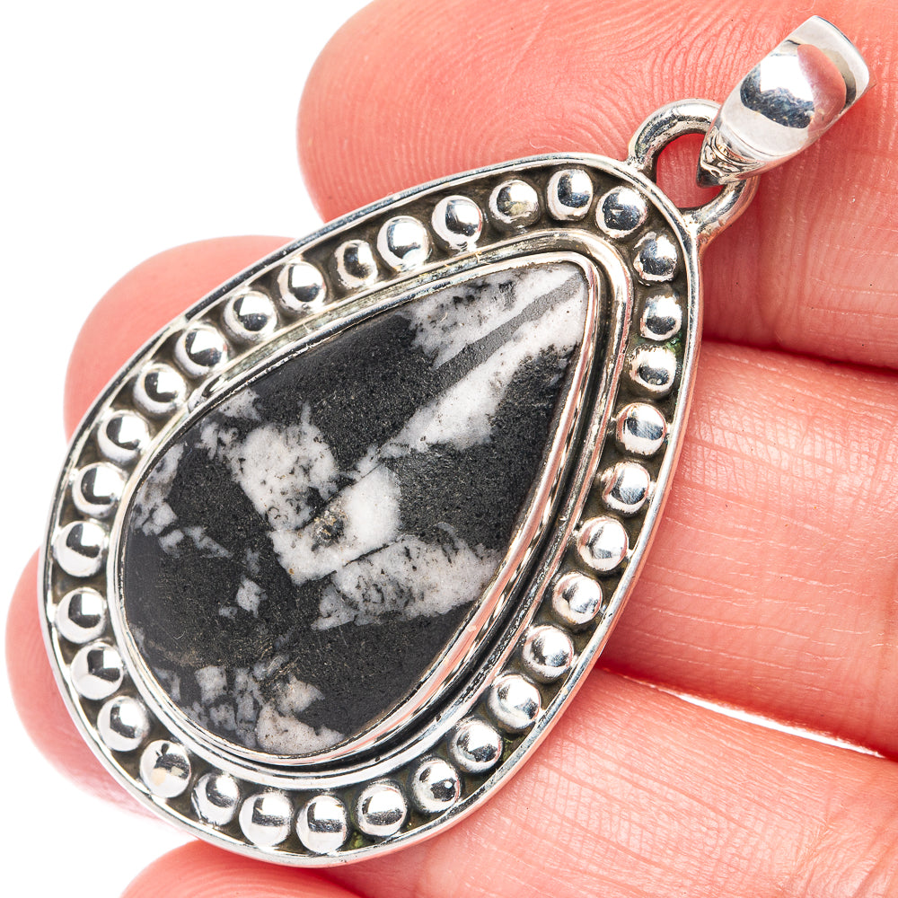 Pinolith Jasper Pendant 1 3/4" (925 Sterling Silver) P44358