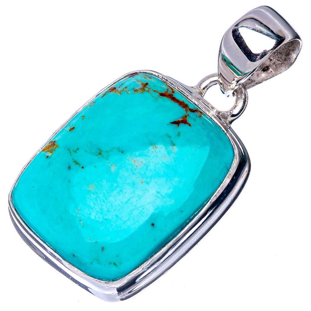 Rare Kingman Turquoise Pendant 1 1/4" (925 Sterling Silver) P40908
