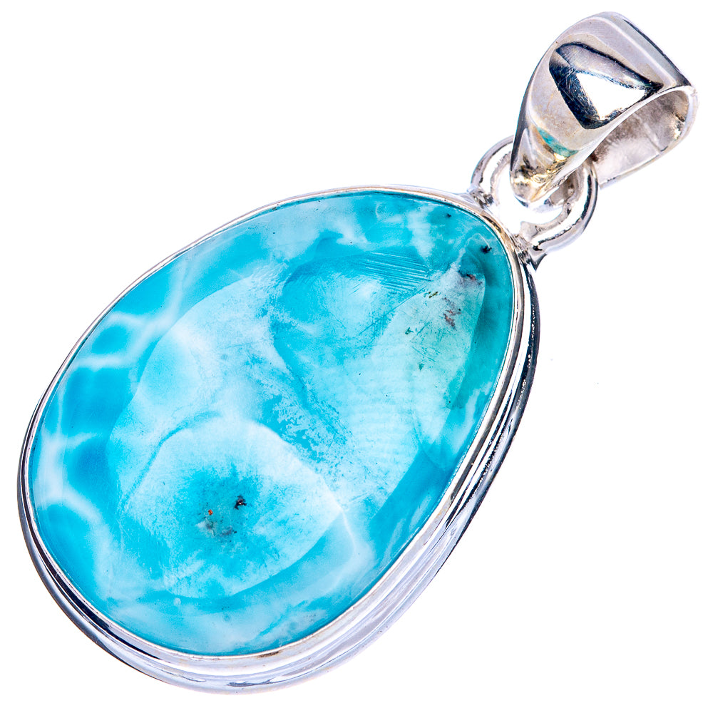 Larimar Pendant 1 3/8" (925 Sterling Silver) P41704