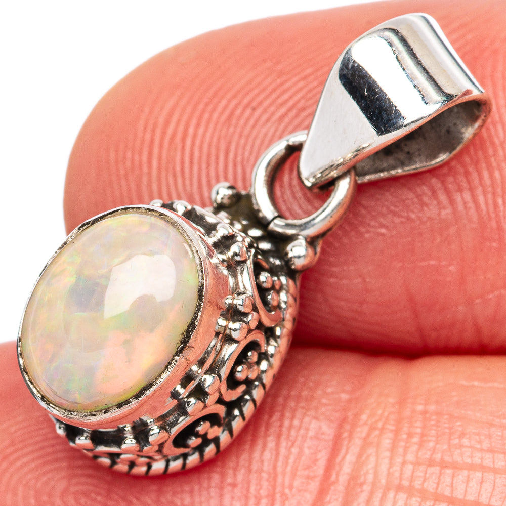 Rare  Ethiopian Opal Pendants 7/8" (925 Sterling Silver) P42345