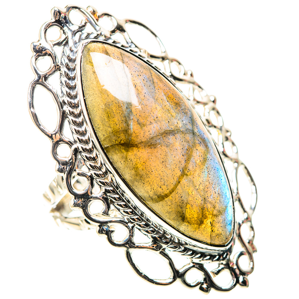 Signature Huge Labradorite Ring Size 8.75 (925 Sterling Silver) RING138310