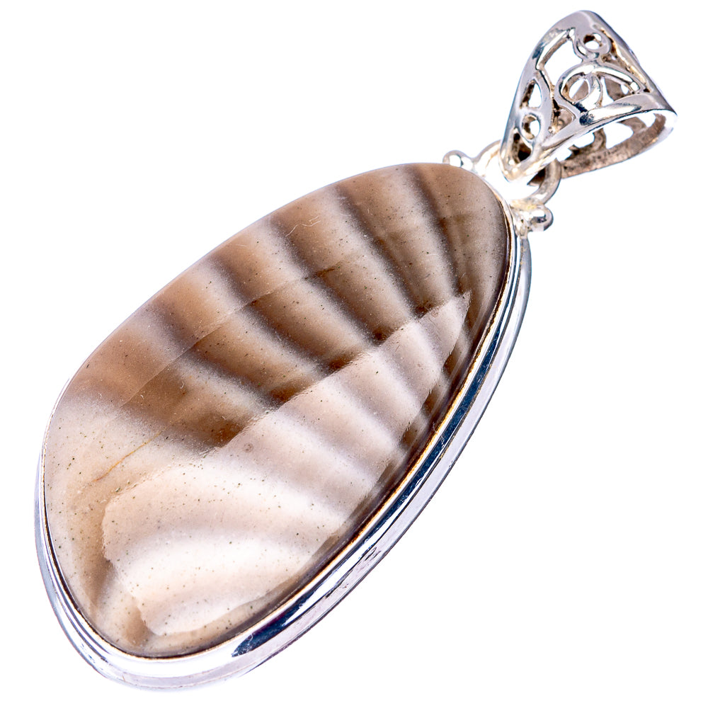 Striped Flint Pendant 2" (.925 Sterling Silver)