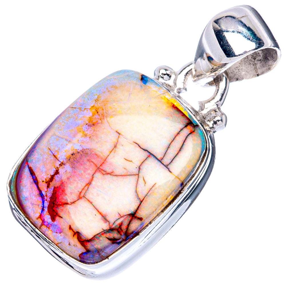 Rare Sterling Opal 925 Sterling Silver Pendant 1 1/8" (925 Sterling Silver) P41920