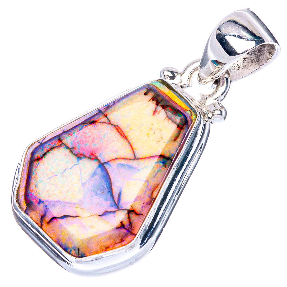 Rare Sterling Opal 925 Sterling Silver Pendant 1 1/8" (925 Sterling Silver) P41910