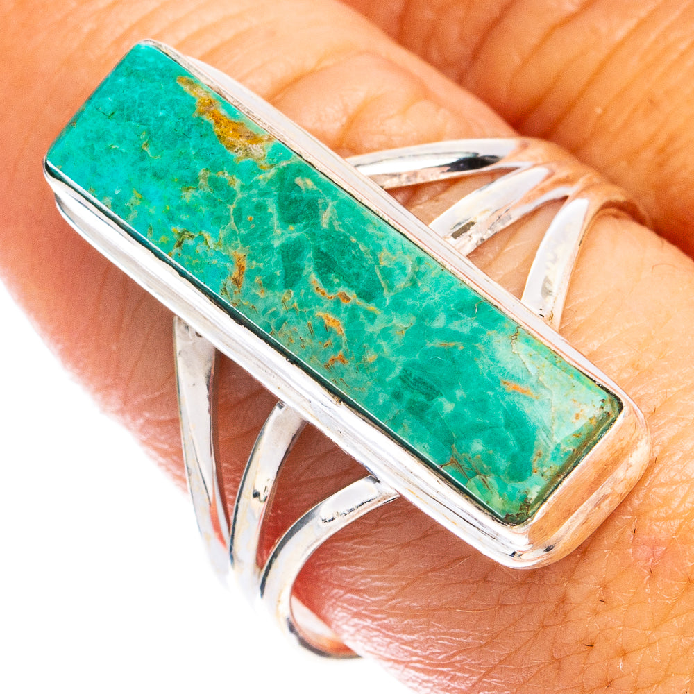 Rare Kingman Turquoise Ring Size 9.75 (925 Sterling Silver) R8352