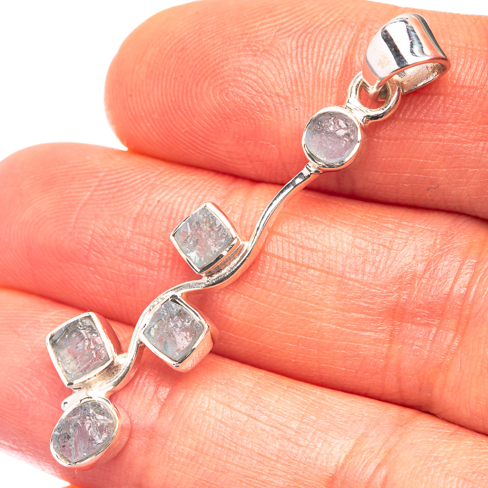 Premium Rough Aquamarine Pendant 1 3/4" (925 Sterling Silver) P38764