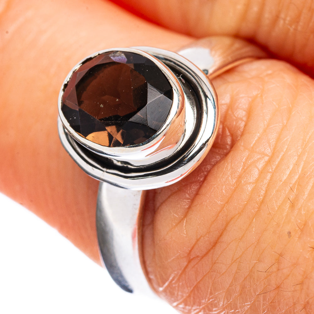 Smoky Quartz Ring Size 7 (925 Sterling Silver) R3158
