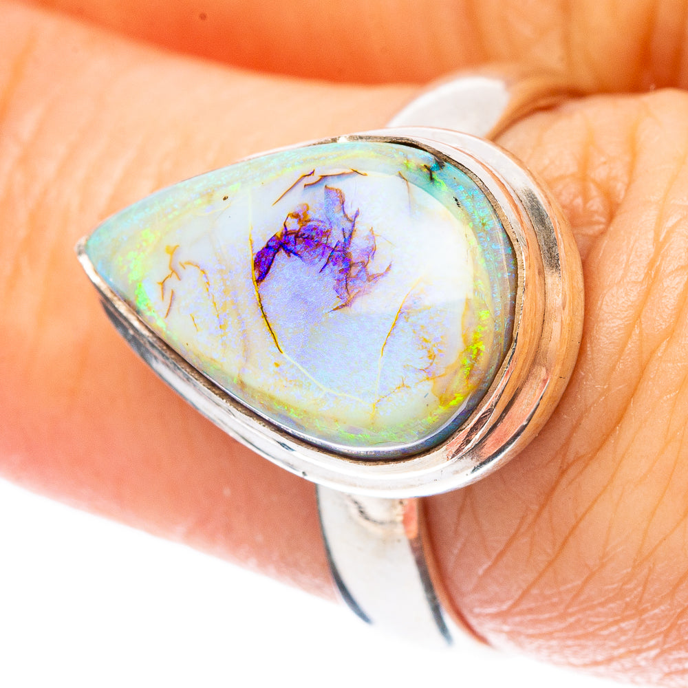 Rare Sterling Opal Ring Size 7 (925 Sterling Silver) R4361