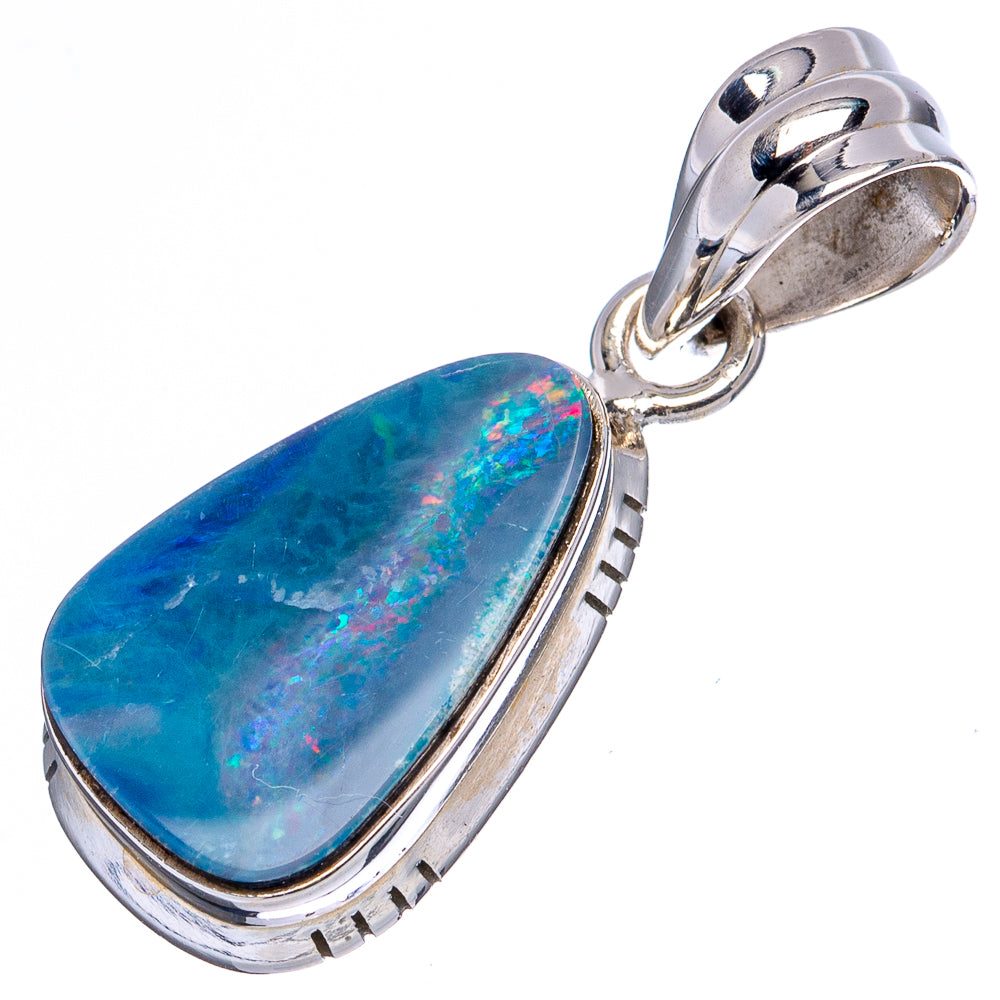 Rare Doublet Opal Pendant 1 1/4" (.925 Sterling Silver)