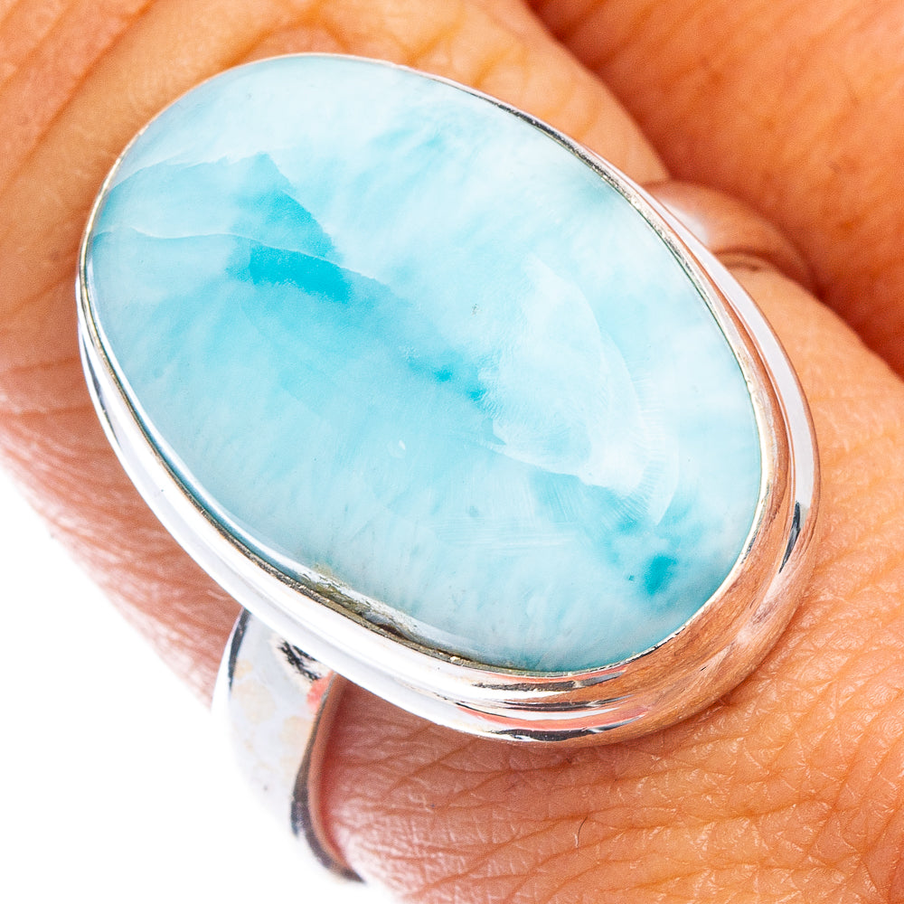 Larimar Ring Size 9 (925 Sterling Silver) R7037