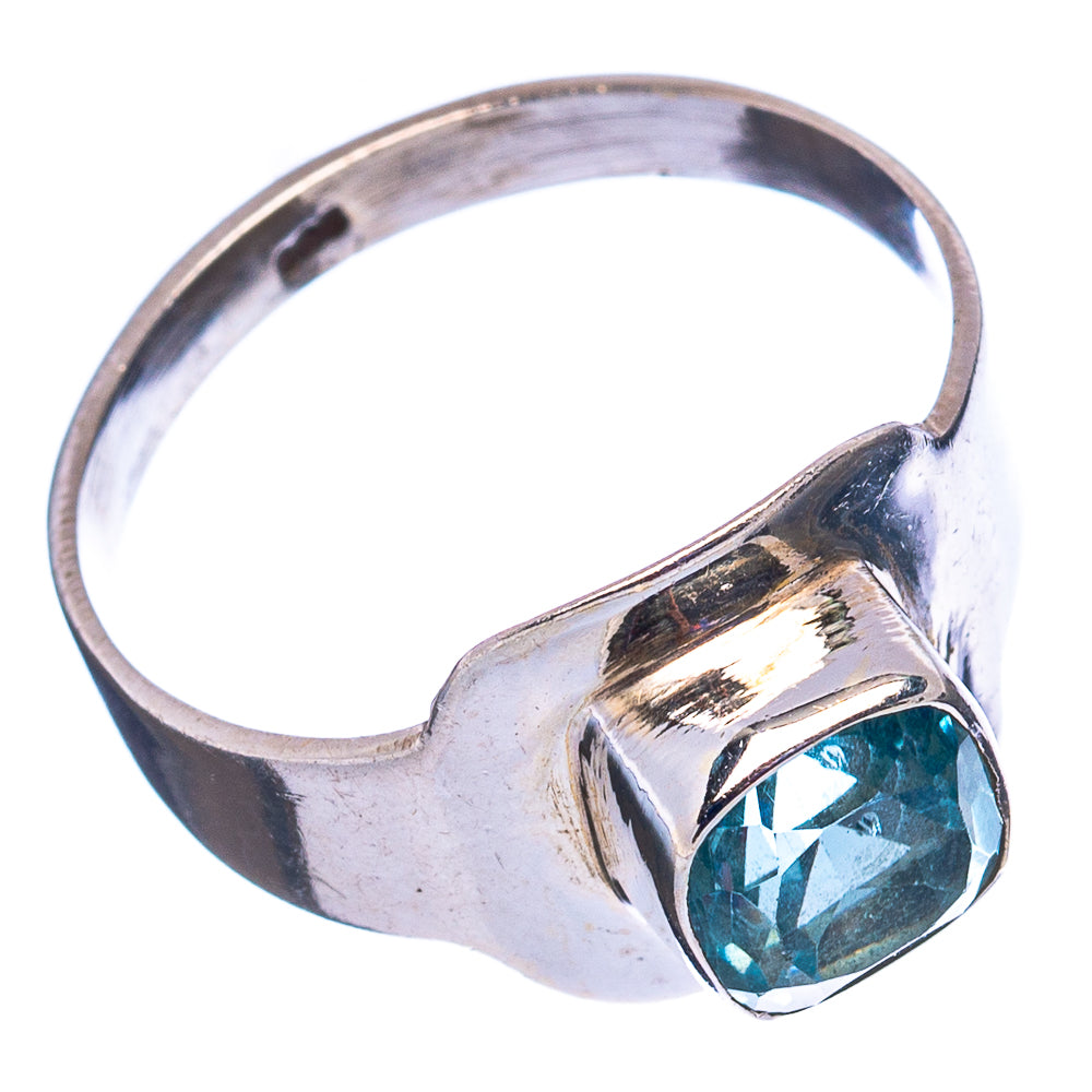 Blue Topaz Ring Size 7.75 (.925 Sterling Silver)