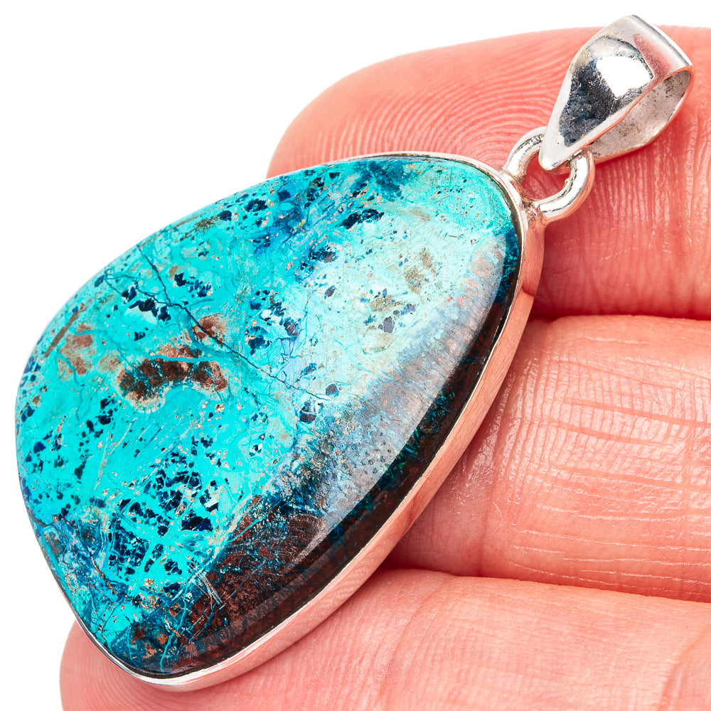 Shattuckite Pendant 1 5/8" (925 Sterling Silver) P43042