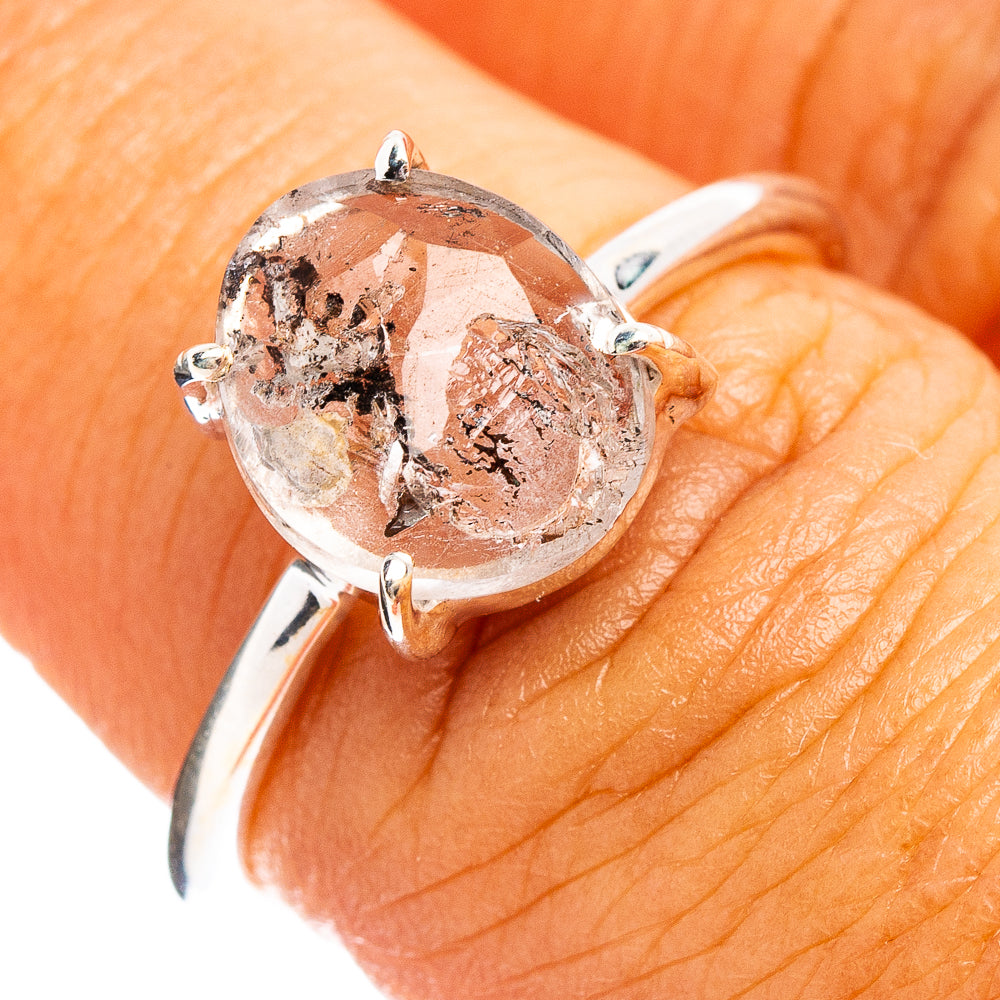 Faceted Cacoxenite Ring Size 7 (.925 Sterling Silver)