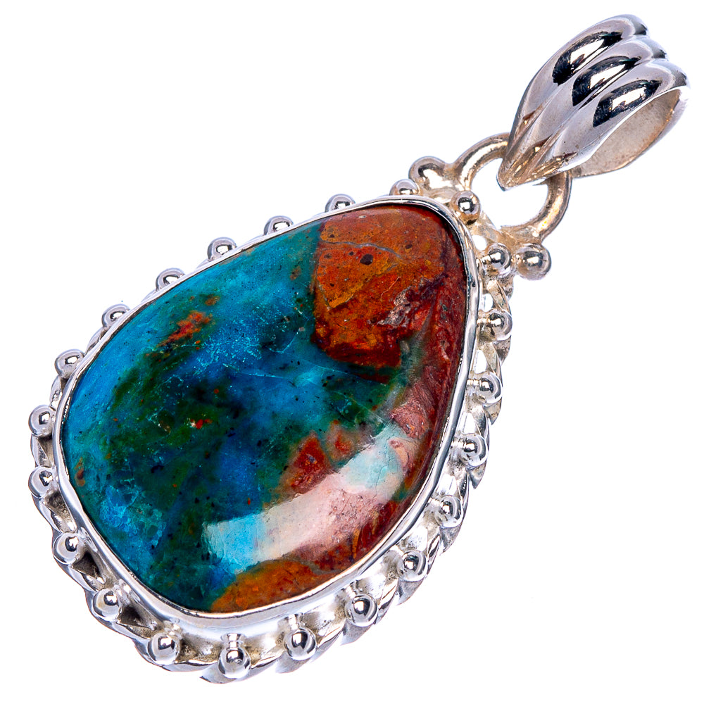 Rare Peruvian Opal Pendant 1 3/8" (925 Sterling Silver) P40756