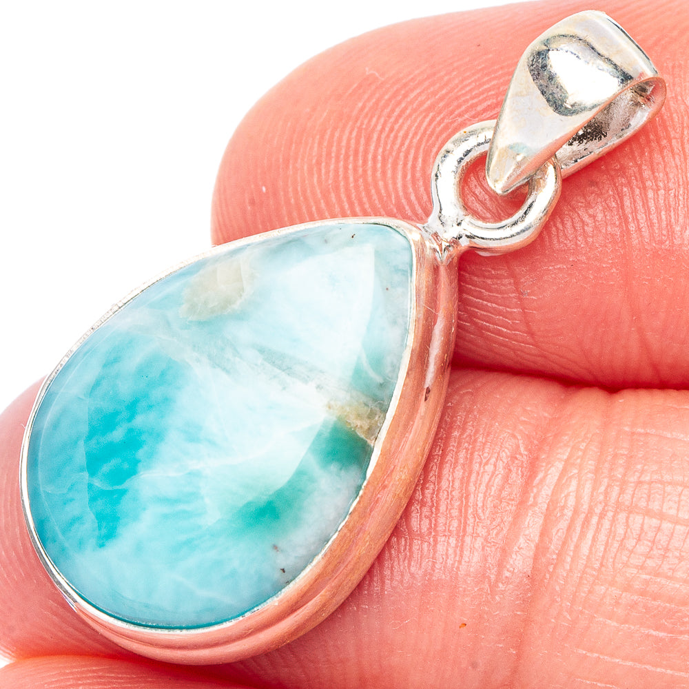 Larimar Pendant 1 1/8" (925 Sterling Silver) P44253