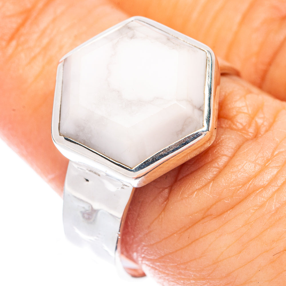 Premium Howlite Ring Size 8.5 (925 Sterling Silver) R1825
