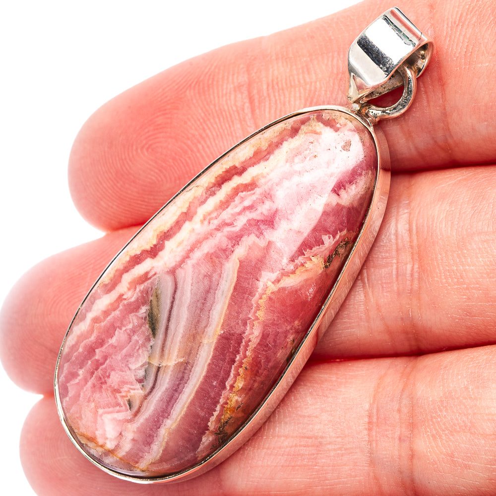 Premium Rhodochrosite Pendant 2 1/8" (.925 Sterling Silver)