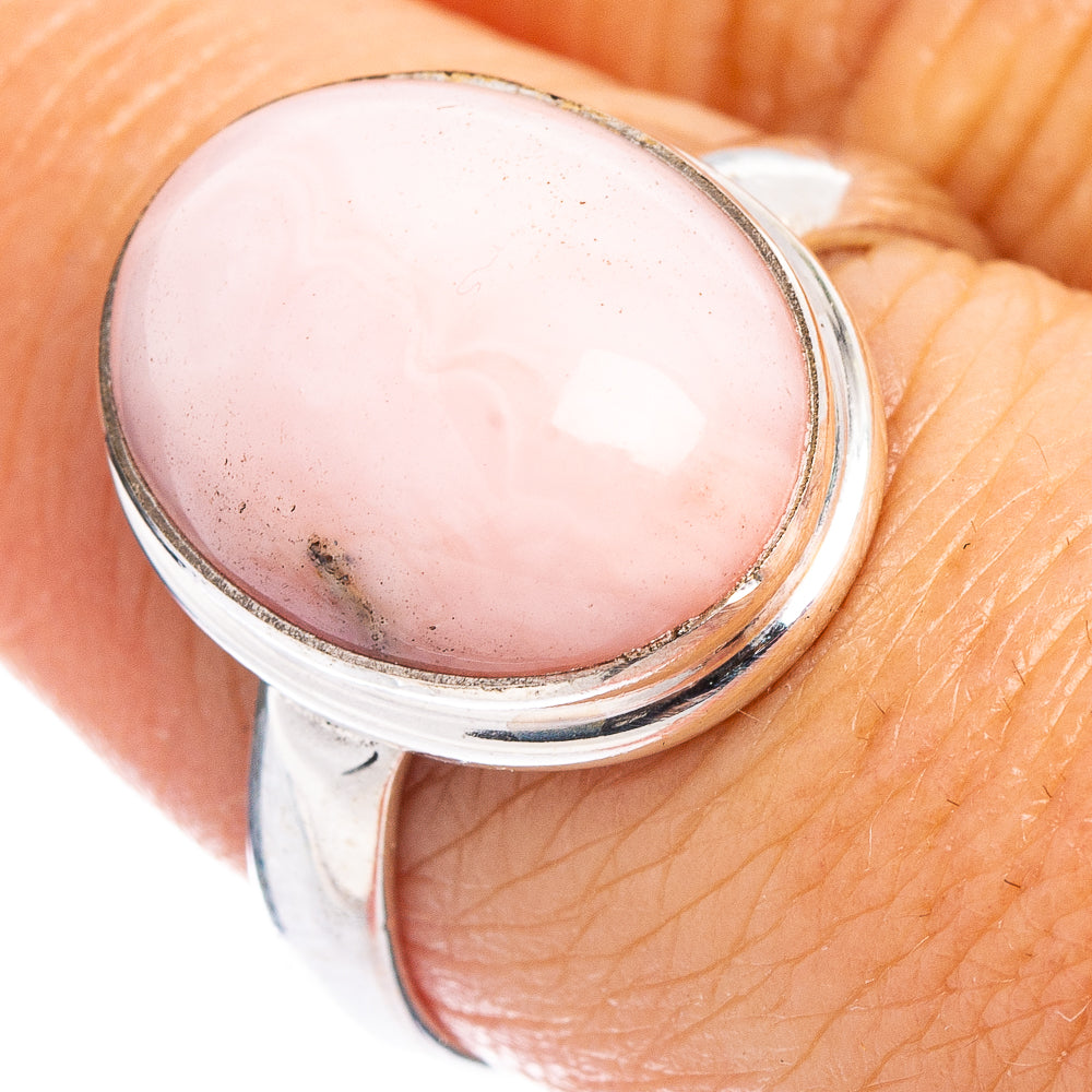Pink Opal Ring Size 8 (.925 Sterling Silver)