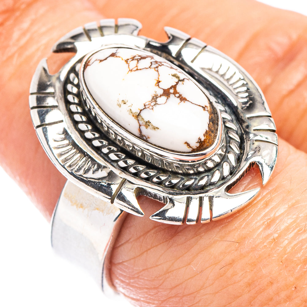 Exclusive Wild Horse Jasper Ring Size 6 Adjustable (.925 Sterling Silver)