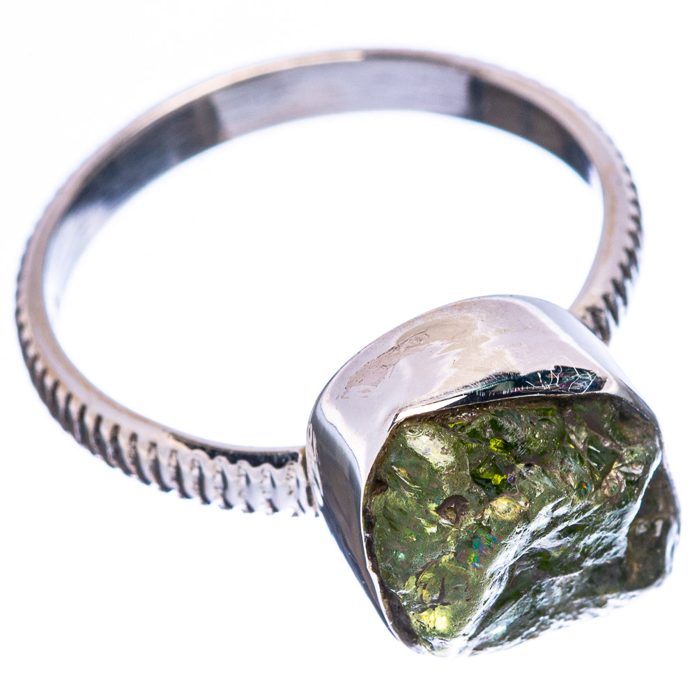 Peridot Dainty Ring Size 7.25 (925 Sterling Silver) R5144