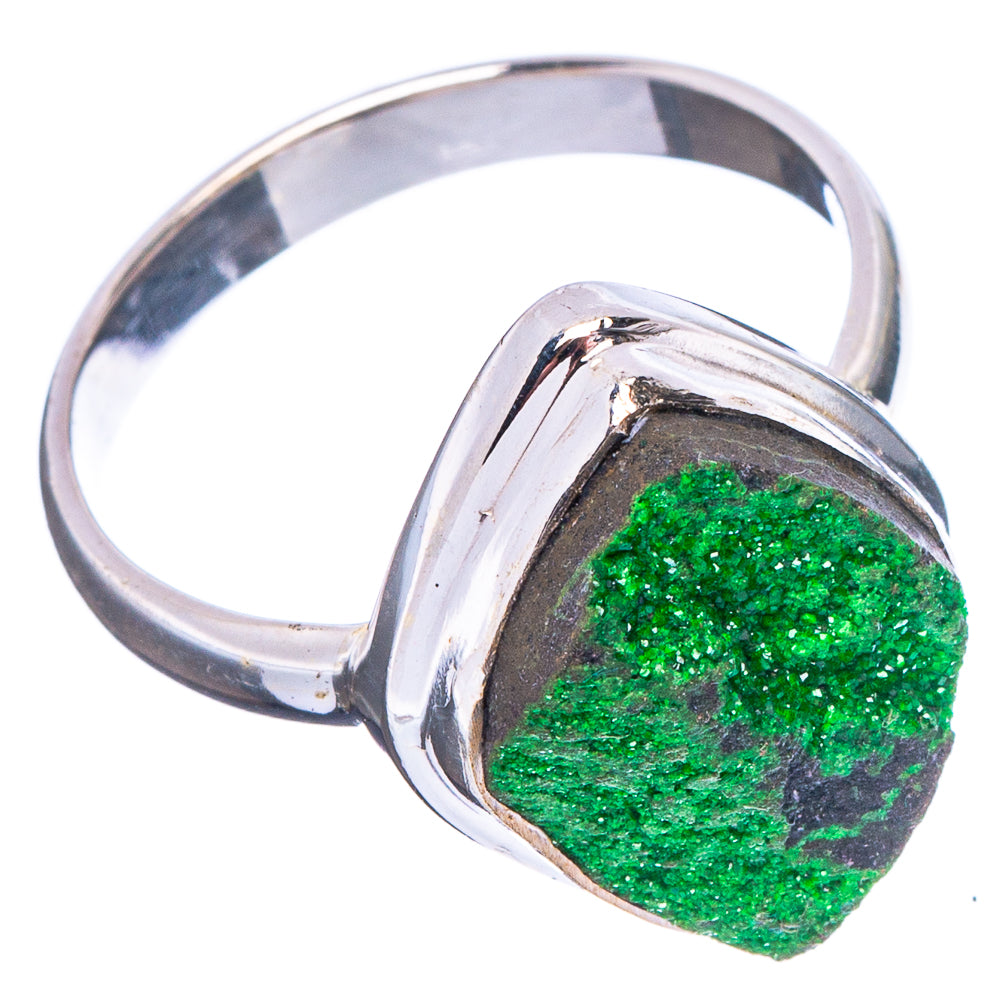Rare Uvarovite Garnet Ring Size 10 (.925 Sterling Silver)