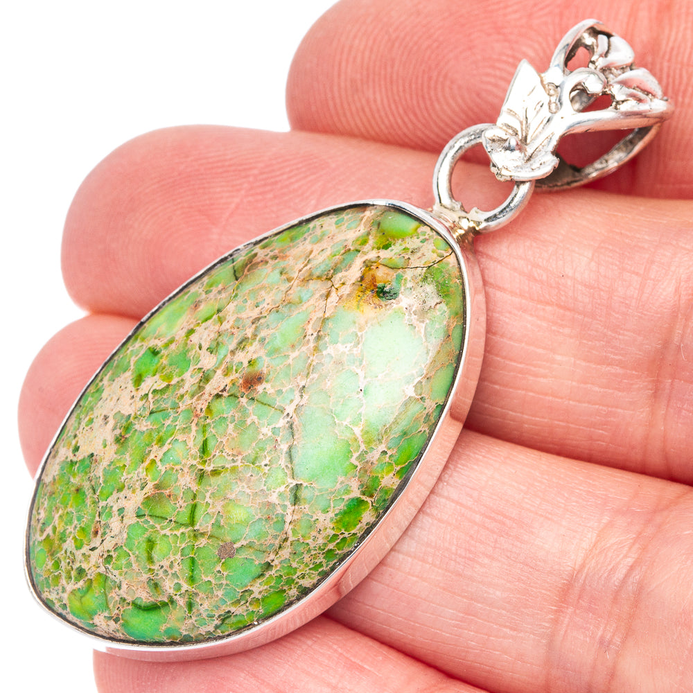 Variscite Pendant 1 7/8" (925 Sterling Silver) P40094