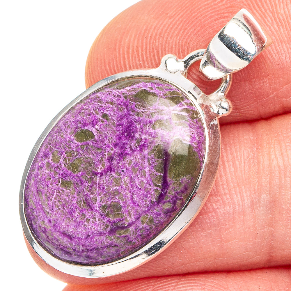 Stichtite Pendant 1 1/4" (.925 Sterling Silver)