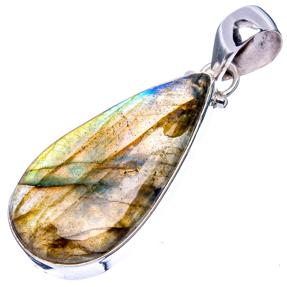 Labradorite Pendant 1 7/8" (925 Sterling Silver) P43179