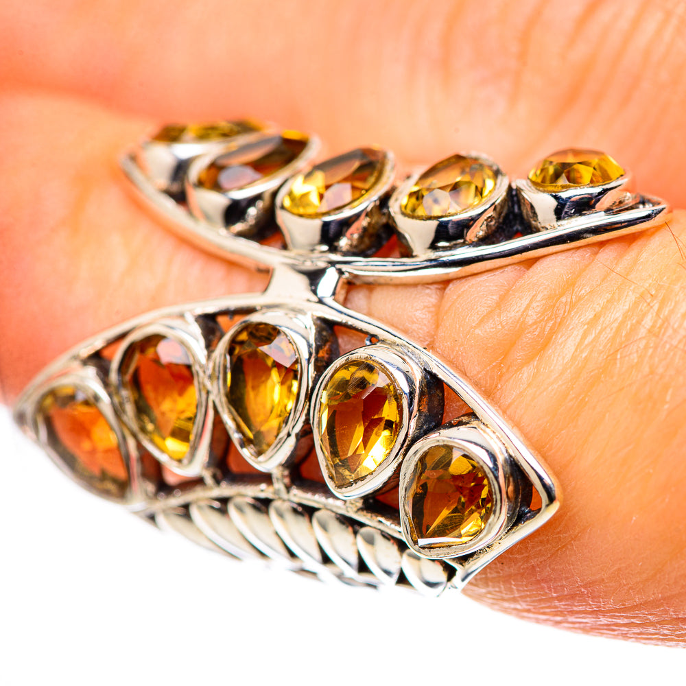 Large Faceted Citrine 925 Sterling Silver Ring Size 5.5 (925 Sterling Silver) RING139478